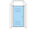Porte Pivotante pour niche - 800X1900mm 6mm - Verre Clair