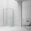Cabine De Douche Inslide 90x90x200 CHROME KIT Porte De Douche Coulissante Intérieur Verre Clair 6mm