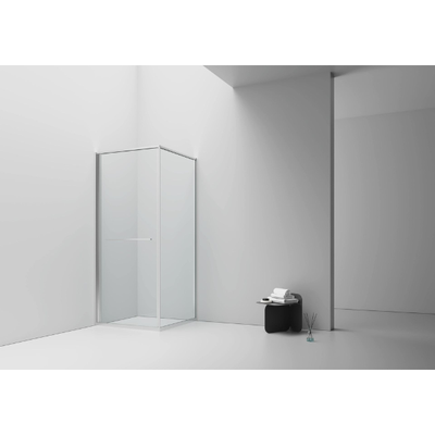 Cabine De Douche Inslide 90x90x200 CHROME KIT Porte De Douche Coulissante Intérieur Verre Clair 6mm
