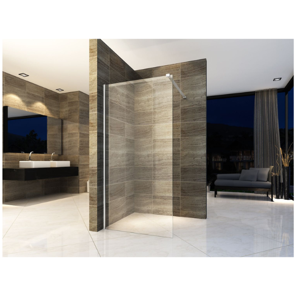 Paroi Douche Fixe - Verre transparent L80xH200 8mm