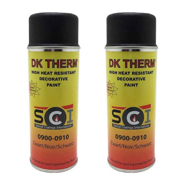 DK THERM Laque/peinture résistante à la chaleur - Zwart (Mat) - Cuisinière - Four - BBQ
