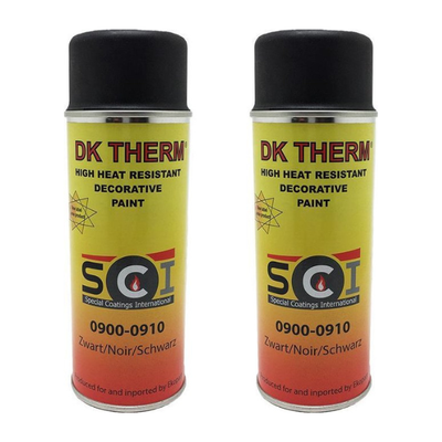 DK THERM Laque/peinture résistante à la chaleur - Zwart (Mat) - Cuisinière - Four - BBQ