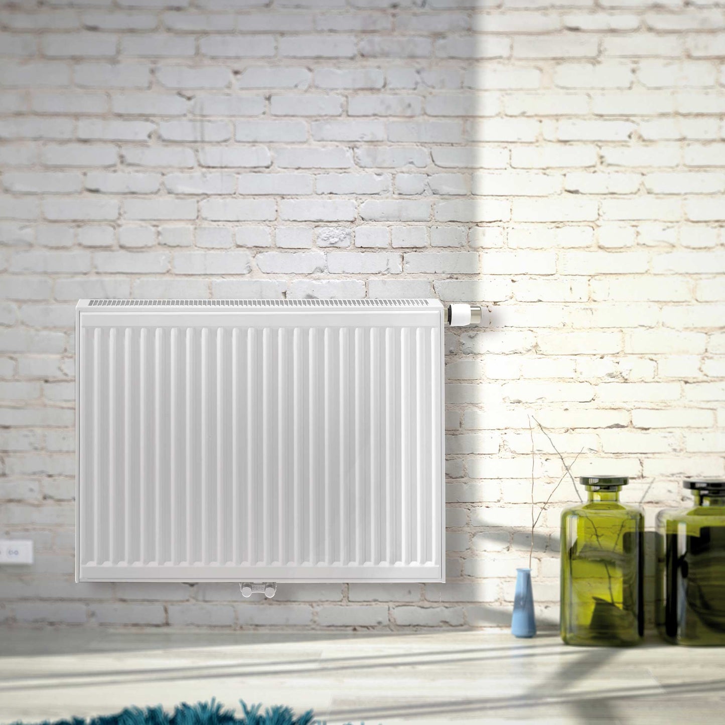 Radiateur horizontale T22 - 8 connexions - 500 x 800 mm - 1195 W