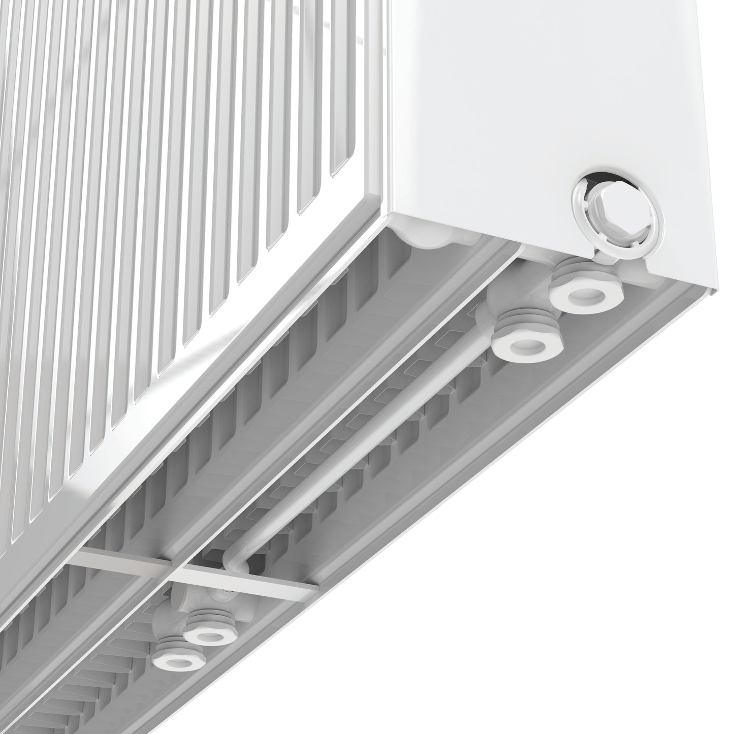 Radiateur horizontale T33 - 8 connexions - 600 x 600 mm - 1433 W
